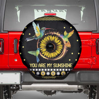 Hummingbird Sunflower Christmas Spare Tire Cover You Are My Sunshine - Wonder Print Shop