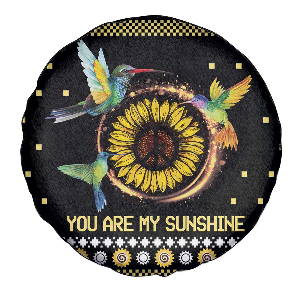 Hummingbird Sunflower Christmas Spare Tire Cover You Are My Sunshine - Wonder Print Shop