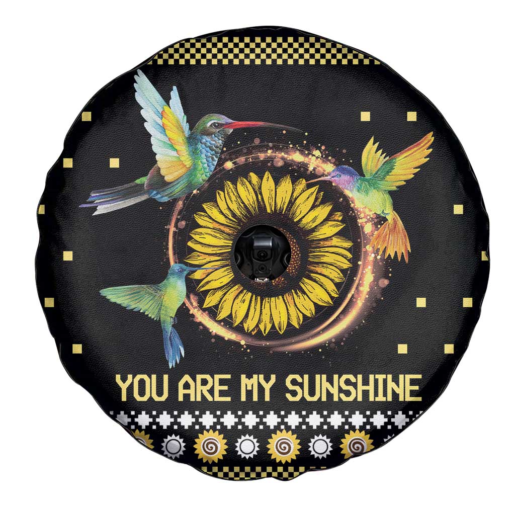 Hummingbird Sunflower Christmas Spare Tire Cover You Are My Sunshine - Wonder Print Shop
