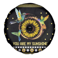 Hummingbird Sunflower Christmas Spare Tire Cover You Are My Sunshine - Wonder Print Shop