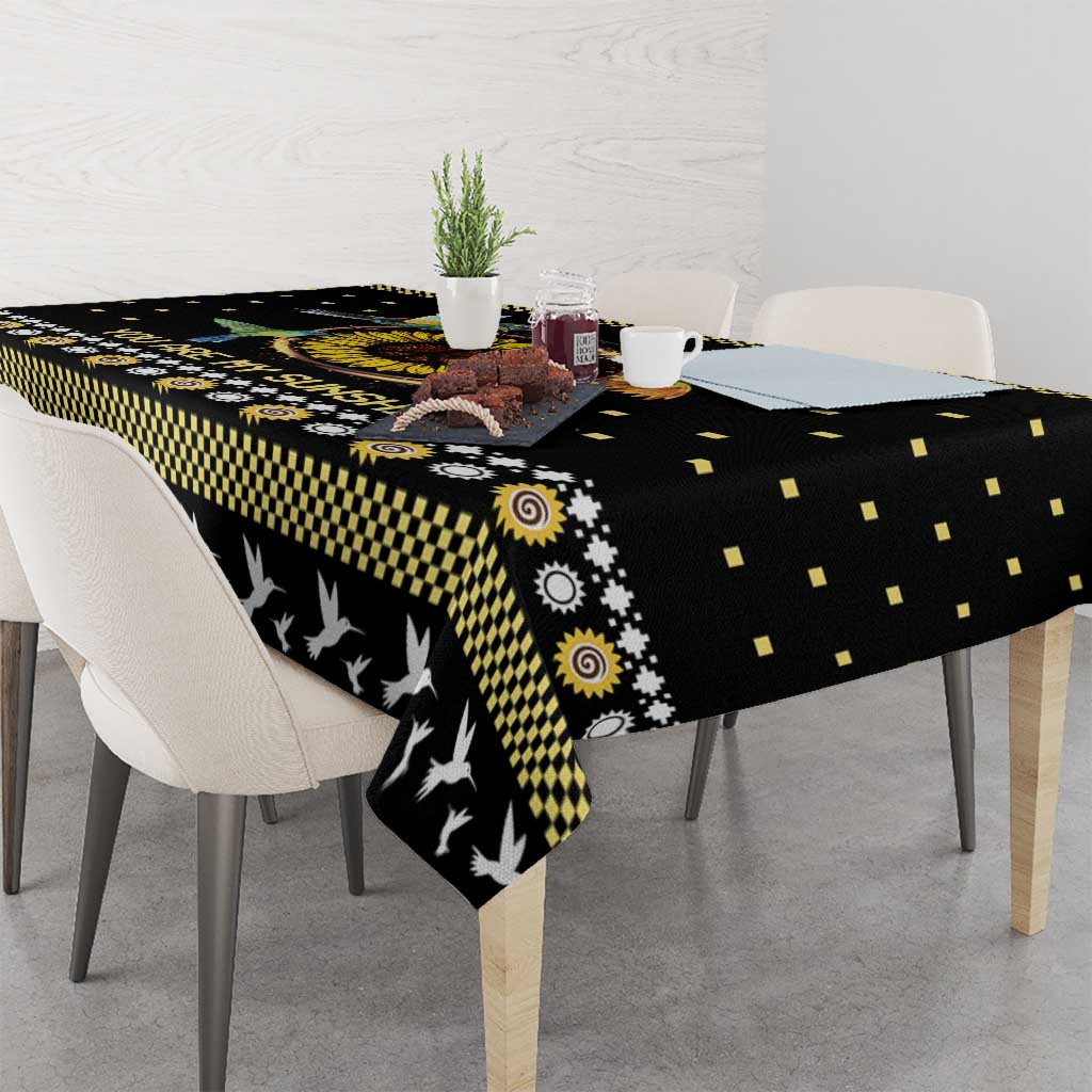 Hummingbird Sunflower Christmas Tablecloth You Are My Sunshine - Wonder Print Shop