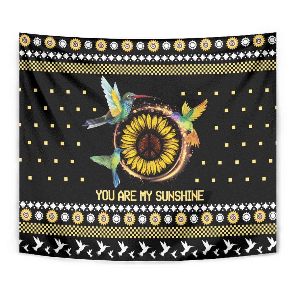 Hummingbird Sunflower Christmas Tapestry You Are My Sunshine - Wonder Print Shop