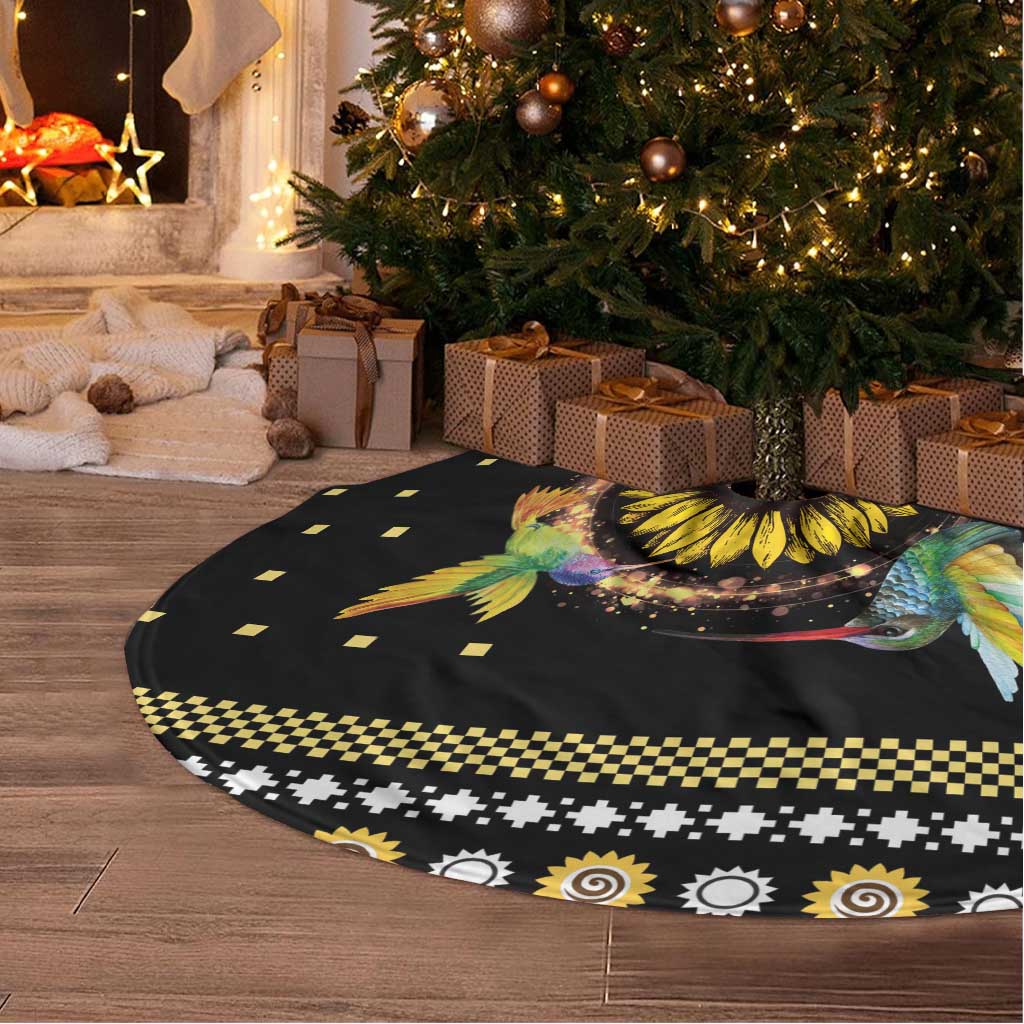 Hummingbird Sunflower Christmas Tree Skirt You Are My Sunshine - Wonder Print Shop