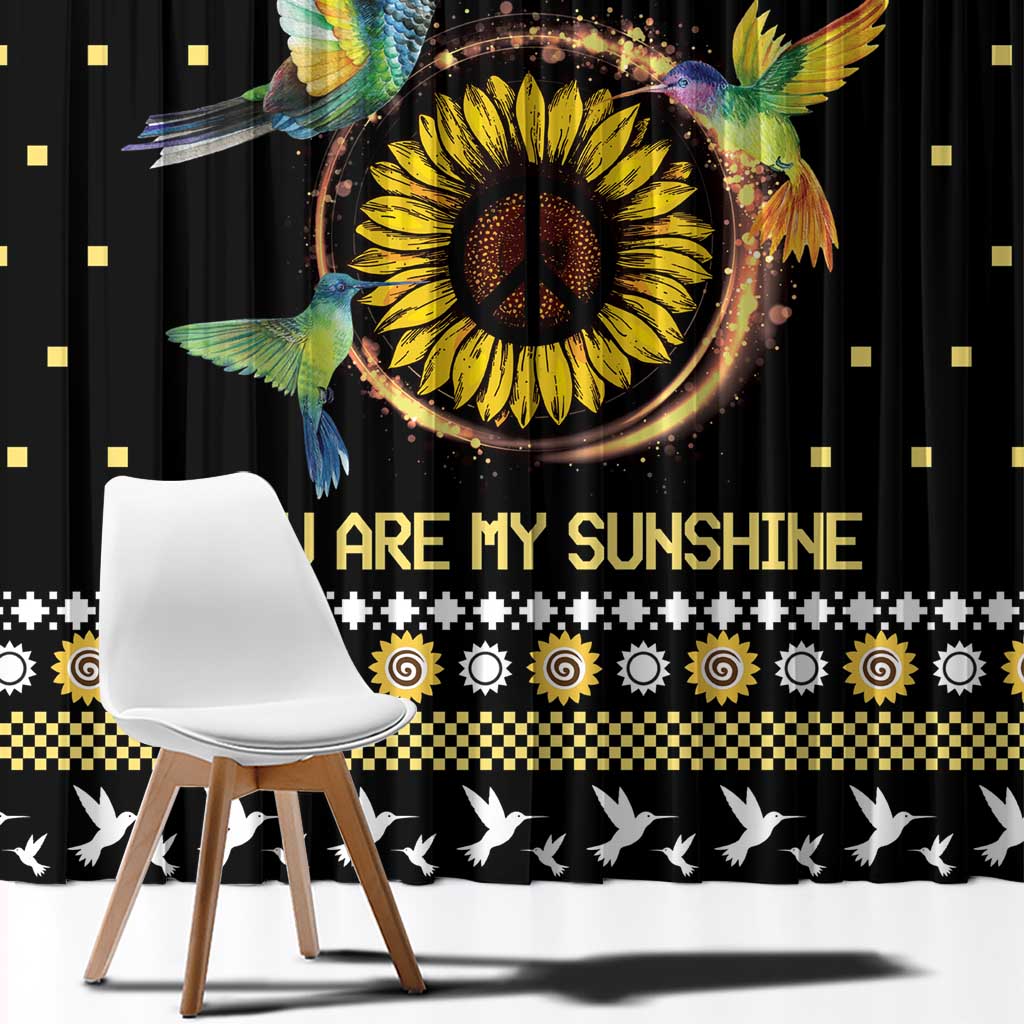 Hummingbird Sunflower Christmas Window Curtain You Are My Sunshine - Wonder Print Shop