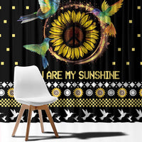 Hummingbird Sunflower Christmas Window Curtain You Are My Sunshine - Wonder Print Shop