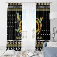 Hummingbird Sunflower Christmas Window Curtain You Are My Sunshine - Wonder Print Shop