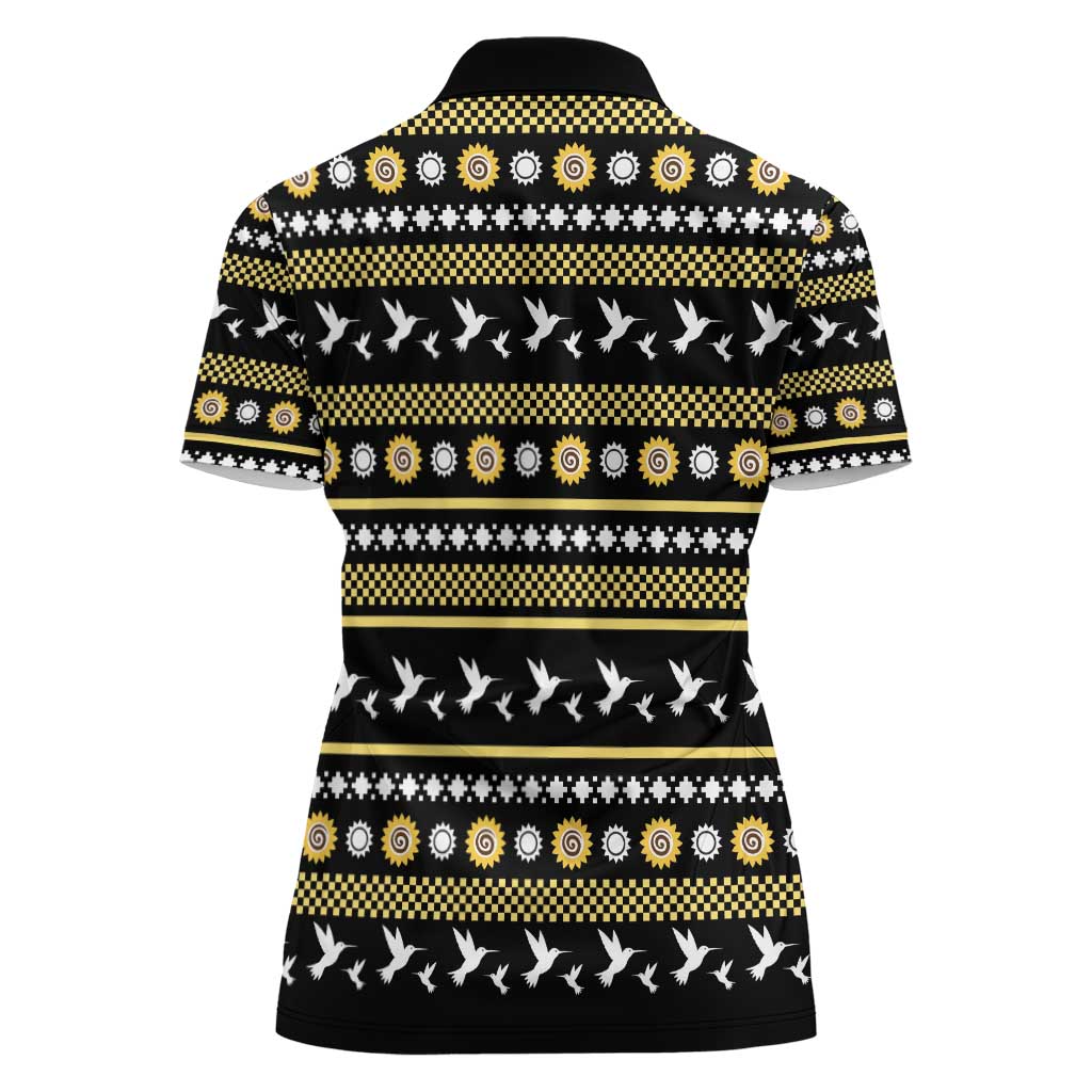 Hummingbird Sunflower Christmas Women Polo Shirt You Are My Sunshine - Wonder Print Shop