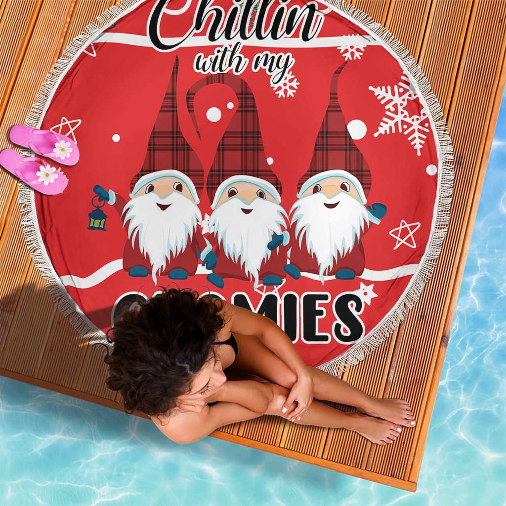 Chillin With My Gnomies Beach Blanket Merry Christmas - Wonder Print Shop