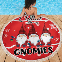 Chillin With My Gnomies Beach Blanket Merry Christmas - Wonder Print Shop