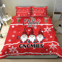 Chillin With My Gnomies Bedding Set Merry Christmas - Wonder Print Shop