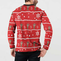 Chillin With My Gnomies Button Sweatshirt Merry Christmas - Wonder Print Shop