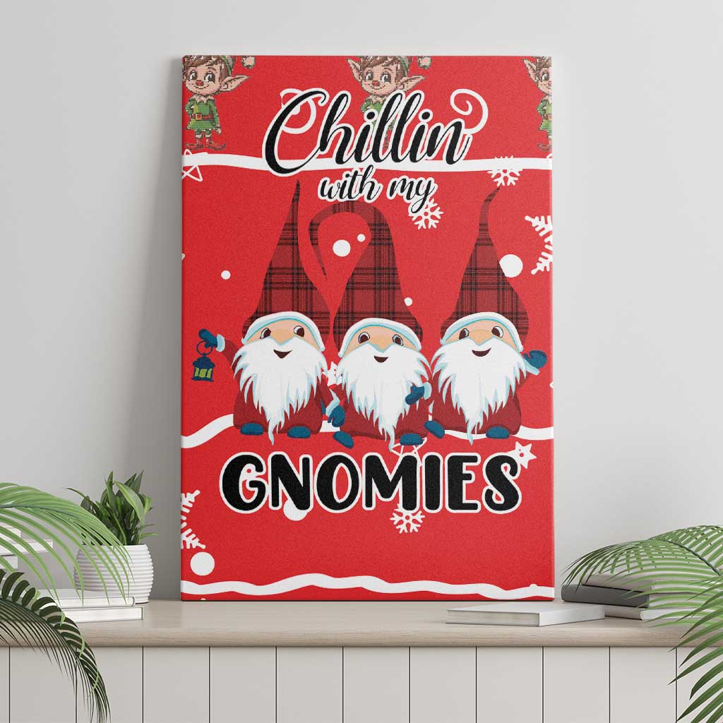 Chillin With My Gnomies Canvas Wall Art Merry Christmas - Wonder Print Shop