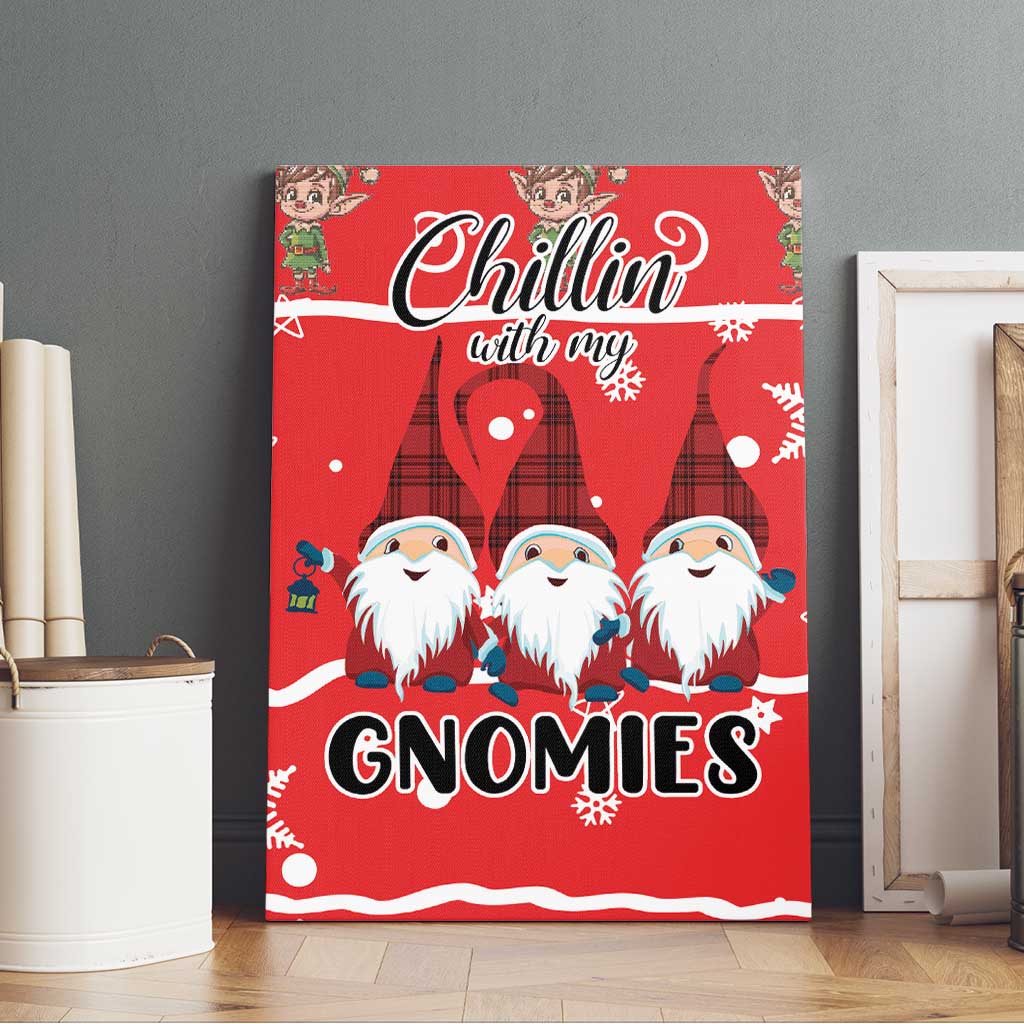 Chillin With My Gnomies Canvas Wall Art Merry Christmas - Wonder Print Shop