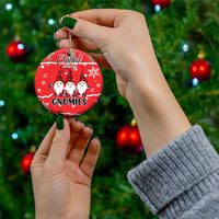 Chillin With My Gnomies Ceramic Ornament Merry Christmas - Wonder Print Shop