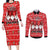 Chillin With My Gnomies Couples Matching Long Sleeve Bodycon Dress and Long Sleeve Button Shirt Merry Christmas - Wonder Print Shop