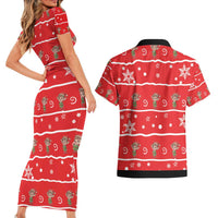 Chillin With My Gnomies Couples Matching Short Sleeve Bodycon Dress and Hawaiian Shirt Merry Christmas - Wonder Print Shop