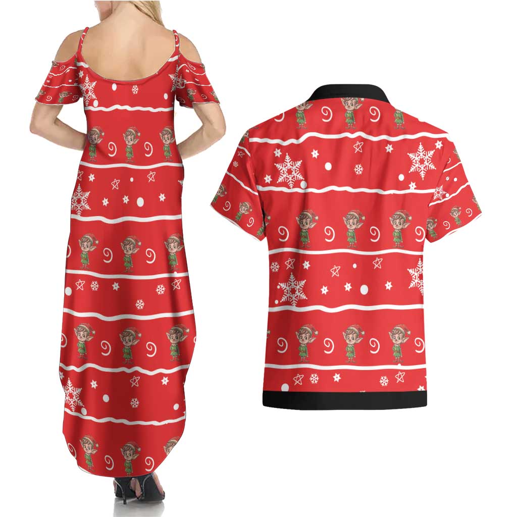 Chillin With My Gnomies Couples Matching Summer Maxi Dress and Hawaiian Shirt Merry Christmas - Wonder Print Shop