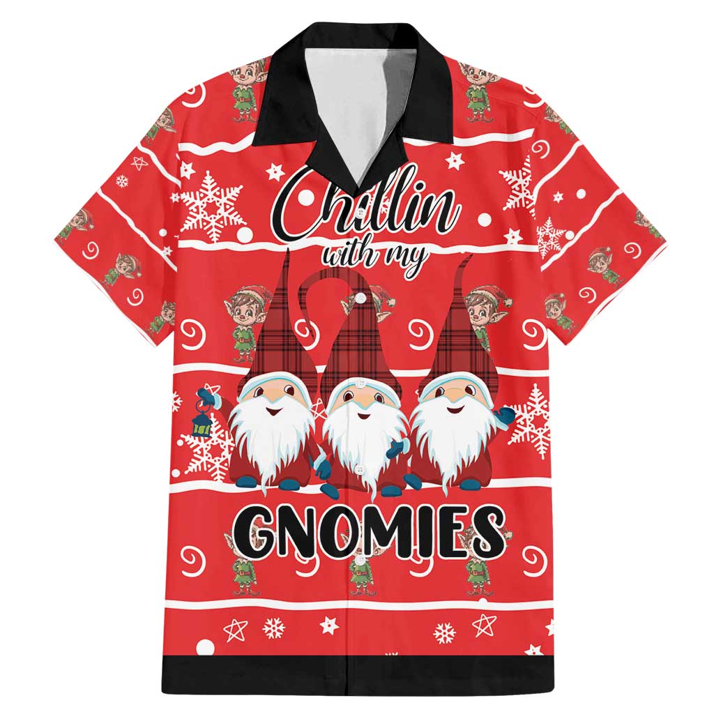 Chillin With My Gnomies Family Matching Mermaid Dress and Hawaiian Shirt Merry Christmas - Wonder Print Shop