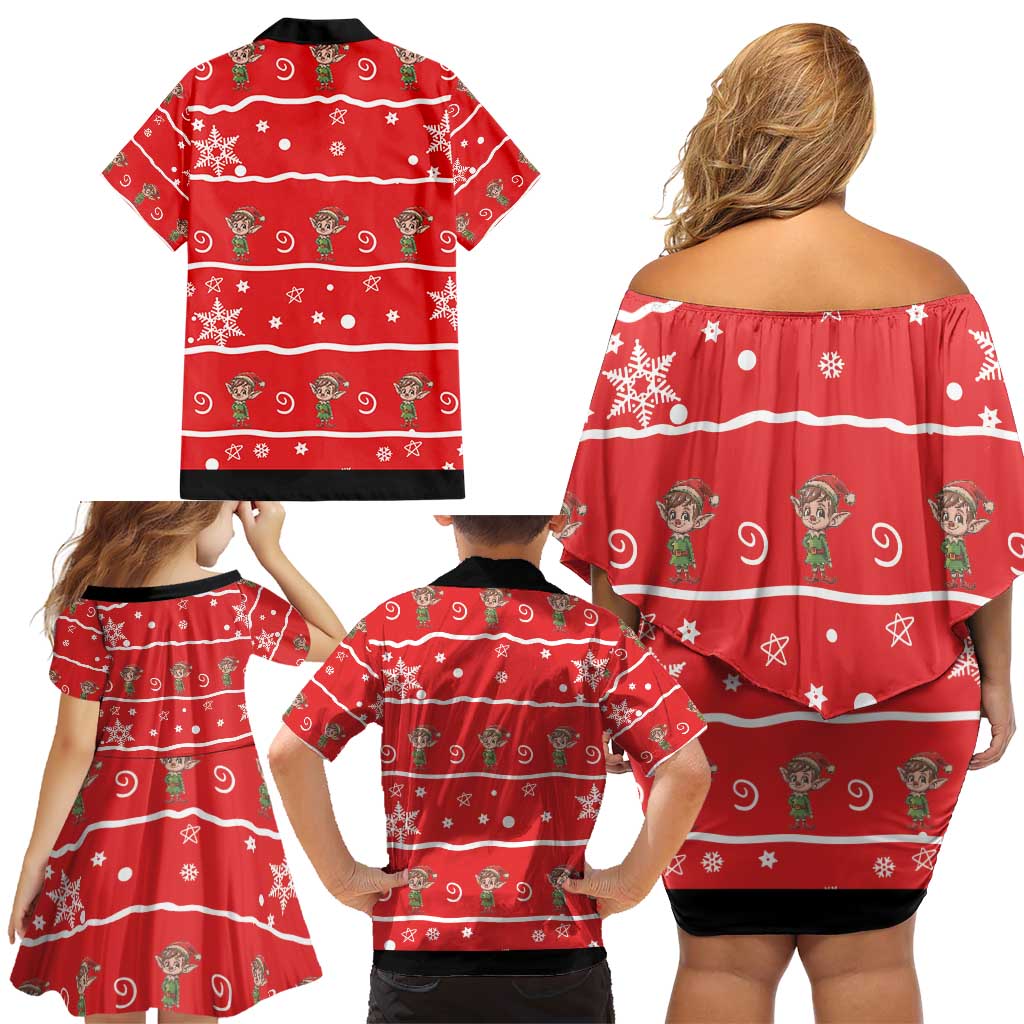 Chillin With My Gnomies Family Matching Off Shoulder Short Dress and Hawaiian Shirt Merry Christmas - Wonder Print Shop