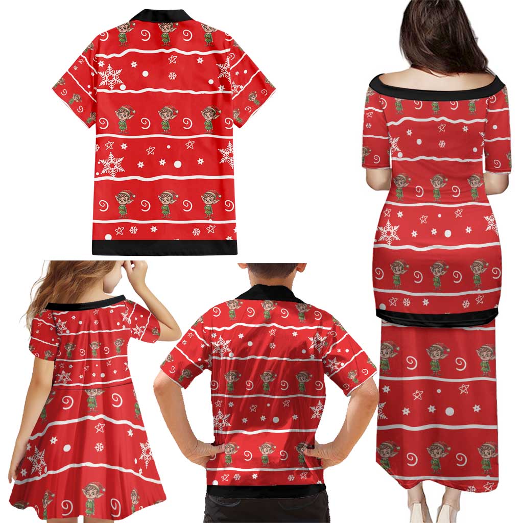 Chillin With My Gnomies Family Matching Puletasi and Hawaiian Shirt Merry Christmas - Wonder Print Shop