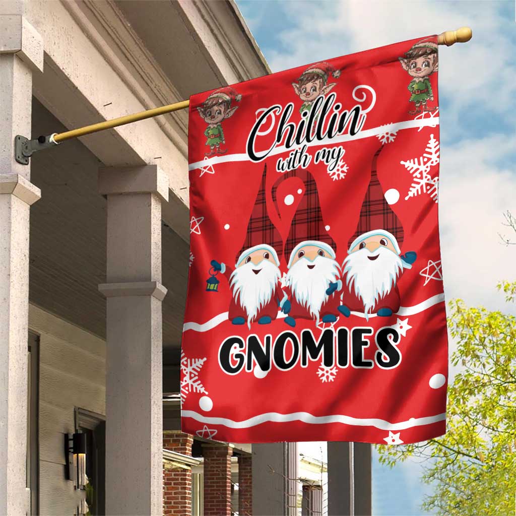 Chillin With My Gnomies Garden Flag Merry Christmas - Wonder Print Shop