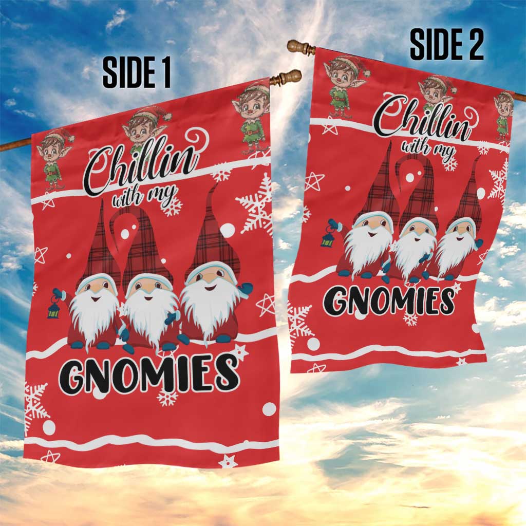Chillin With My Gnomies Garden Flag Merry Christmas - Wonder Print Shop