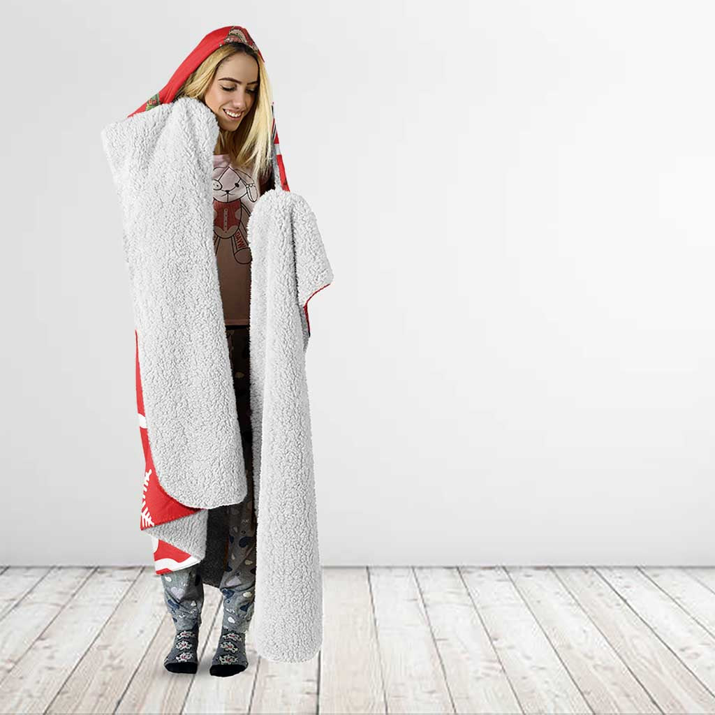 Chillin With My Gnomies Hooded Blanket Merry Christmas