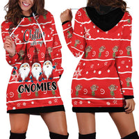 Chillin With My Gnomies Hoodie Dress Merry Christmas - Wonder Print Shop