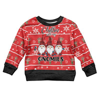 Chillin With My Gnomies Kid Ugly Christmas Sweater Merry Christmas - Wonder Print Shop