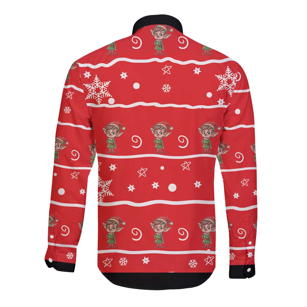 Chillin With My Gnomies Long Sleeve Button Shirt Merry Christmas - Wonder Print Shop
