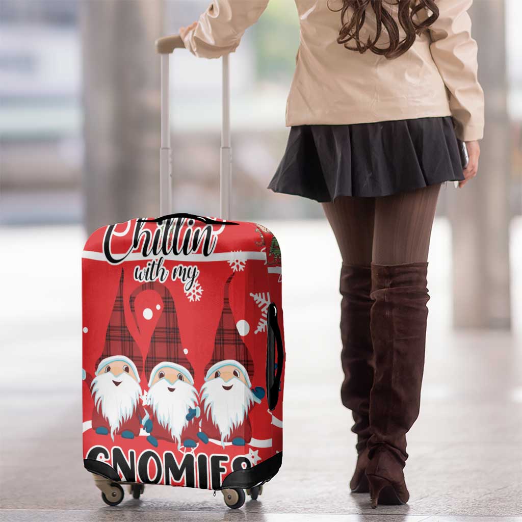 Chillin With My Gnomies Luggage Cover Merry Christmas - Wonder Print Shop