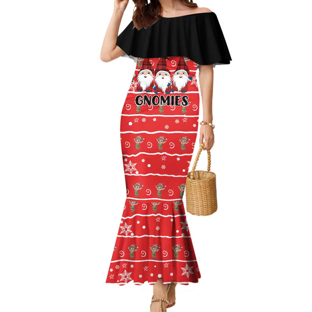 Chillin With My Gnomies Mermaid Dress Merry Christmas - Wonder Print Shop