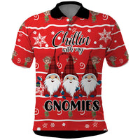 Chillin With My Gnomies Polo Shirt Merry Christmas - Wonder Print Shop