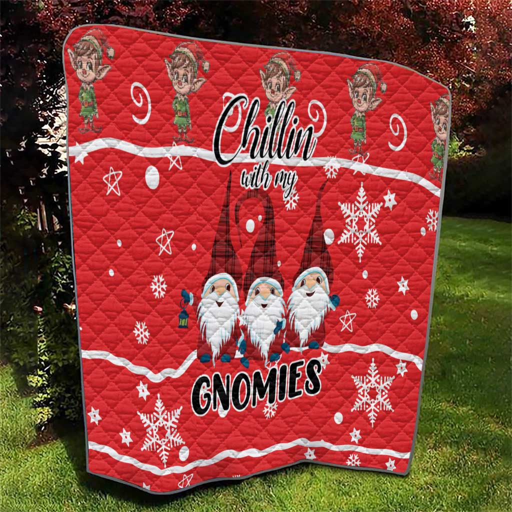 Chillin With My Gnomies Quilt Merry Christmas - Wonder Print Shop