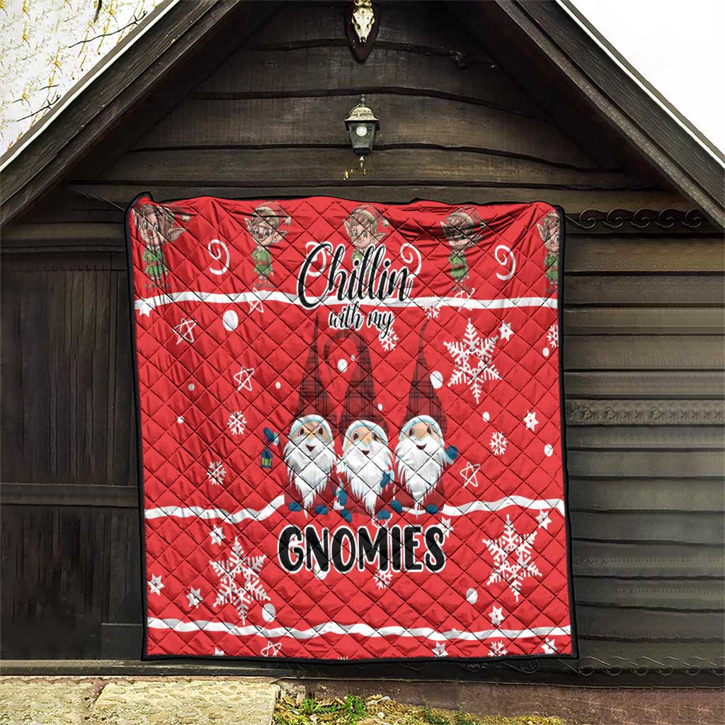 Chillin With My Gnomies Quilt Merry Christmas - Wonder Print Shop