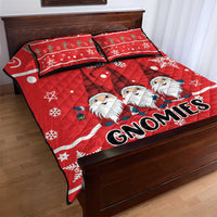 Chillin With My Gnomies Quilt Bed Set Merry Christmas - Wonder Print Shop