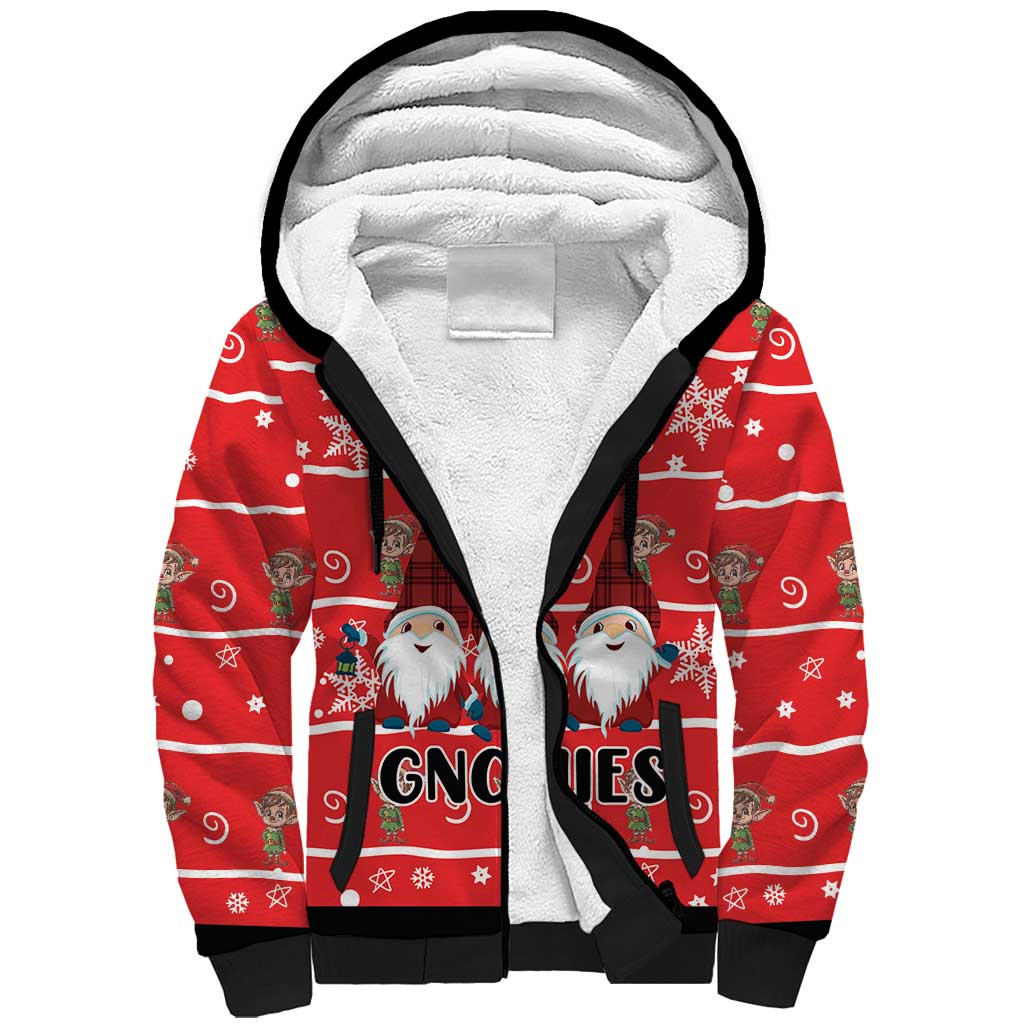 Chillin With My Gnomies Sherpa Hoodie Merry Christmas - Wonder Print Shop