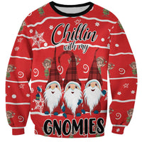 Chillin With My Gnomies Sweatshirt Merry Christmas - Wonder Print Shop