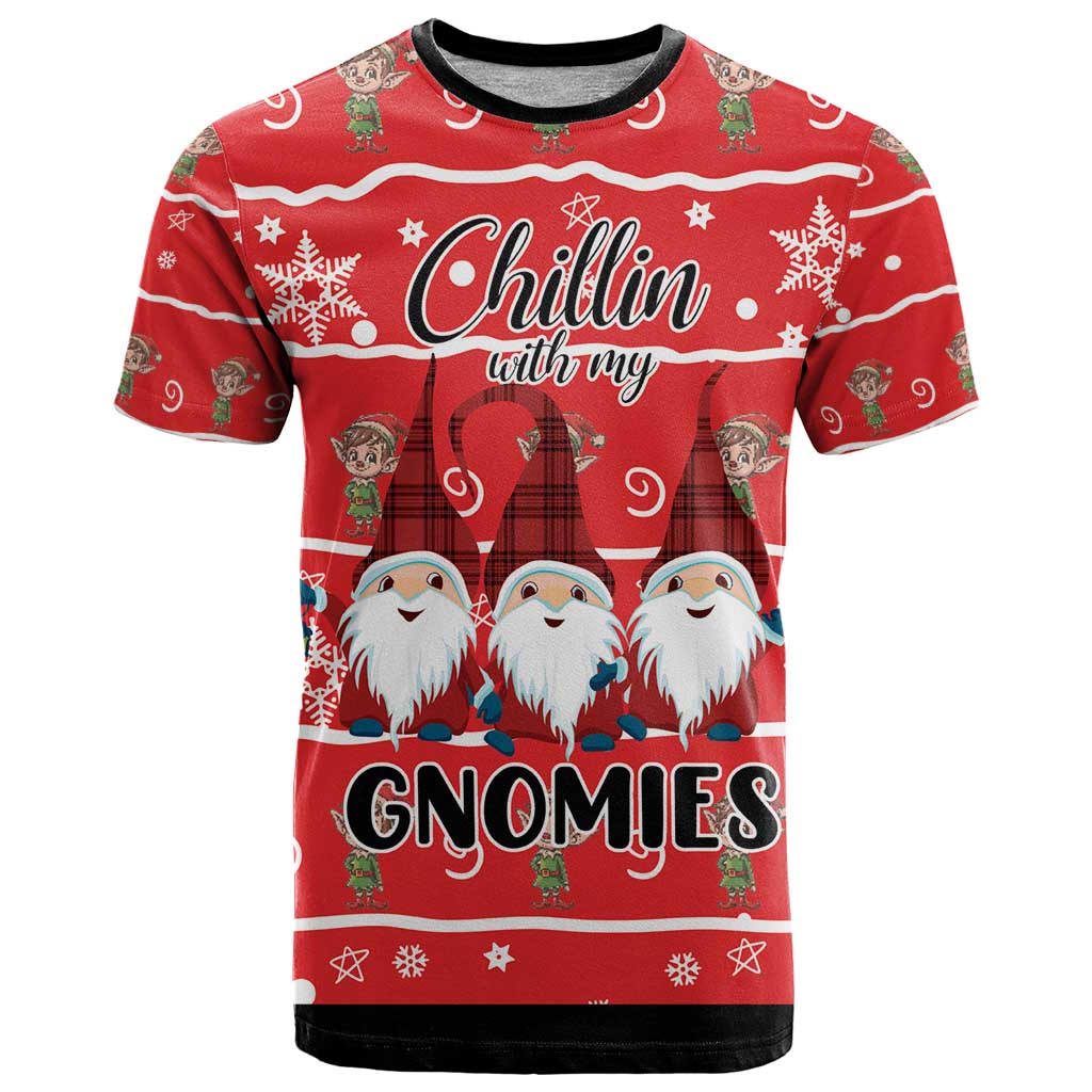 Chillin With My Gnomies T Shirt Merry Christmas - Wonder Print Shop