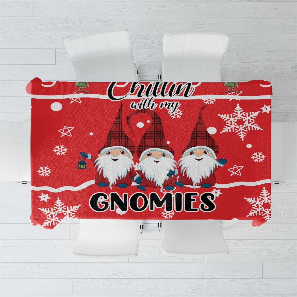 Chillin With My Gnomies Tablecloth Merry Christmas - Wonder Print Shop