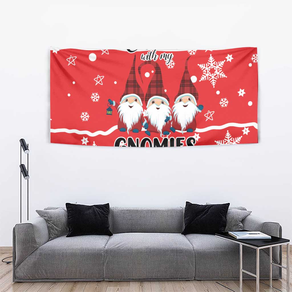 Chillin With My Gnomies Tapestry Merry Christmas - Wonder Print Shop