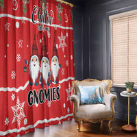 Chillin With My Gnomies Window Curtain Merry Christmas - Wonder Print Shop
