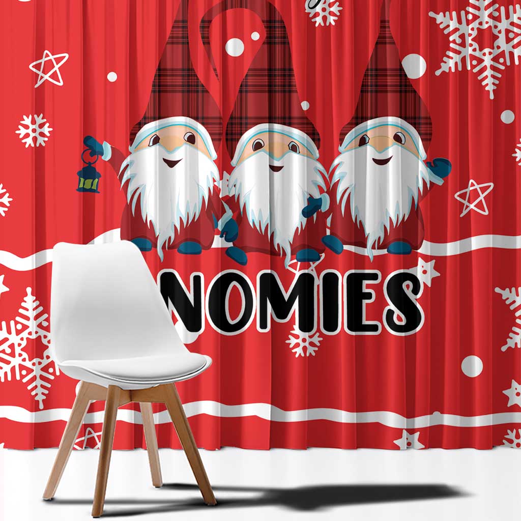 Chillin With My Gnomies Window Curtain Merry Christmas - Wonder Print Shop
