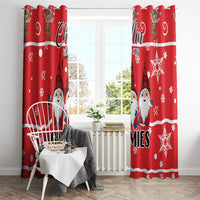 Chillin With My Gnomies Window Curtain Merry Christmas - Wonder Print Shop