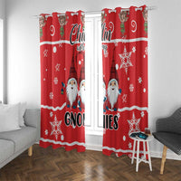 Chillin With My Gnomies Window Curtain Merry Christmas - Wonder Print Shop