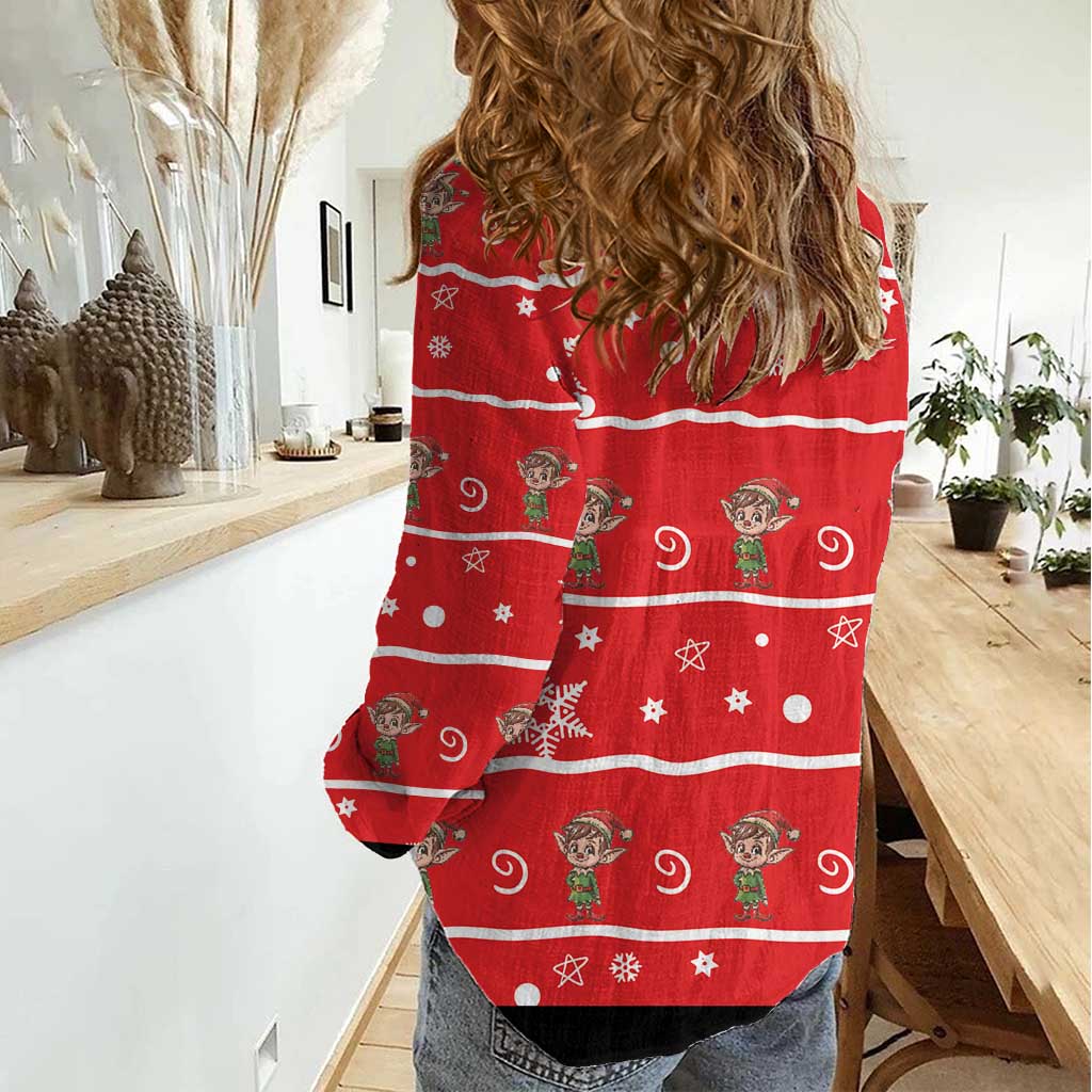 Chillin With My Gnomies Women Casual Shirt Merry Christmas - Wonder Print Shop