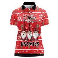 Chillin With My Gnomies Women Polo Shirt Merry Christmas - Wonder Print Shop