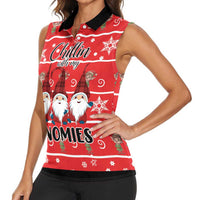 Chillin With My Gnomies Women Sleeveless Polo Shirt Merry Christmas - Wonder Print Shop