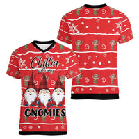 Chillin With My Gnomies Women V-Neck T-Shirt Merry Christmas - Wonder Print Shop