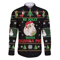Guinea Pig Christmas Family Matching Puletasi and Hawaiian Shirt Be Jolly With Guinea Pig - Wonder Print Shop